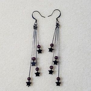 Handmade fashion earrings plum